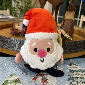 Barkbox Santa Plush Dog Toy with Red Hat for large dogs (50+ lbs)